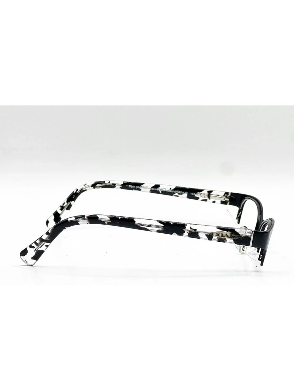 Coach HC 5078 9254 Satin Black Crystal Mosaic Cat Eye Eyeglass Frames 52-18-135
